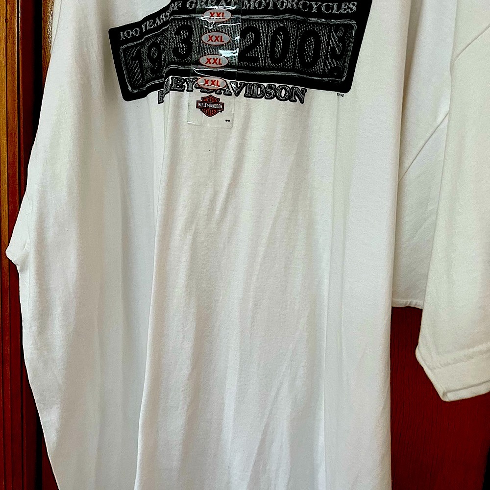 Harley Davidson 100 years anniversary T-shirt white NEW with tags